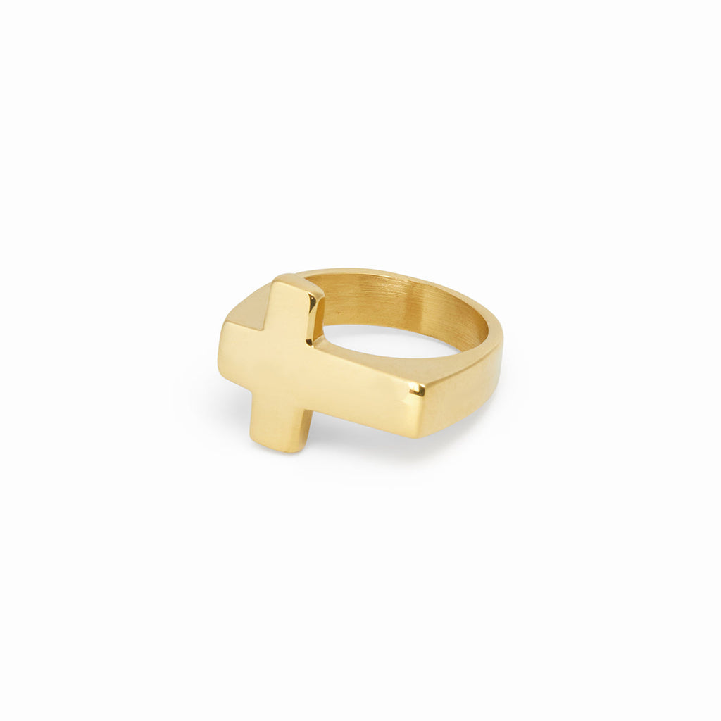 Cross Ring - Gold