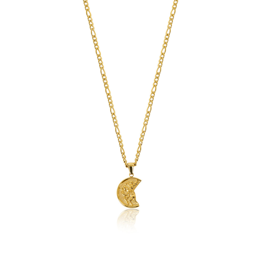 St Christopher Pendant Necklace - Gold