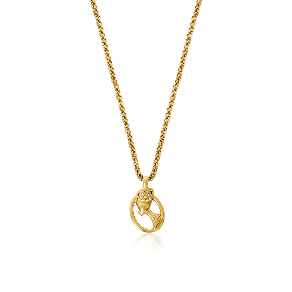 Pharaoh Pendant Necklace - Gold