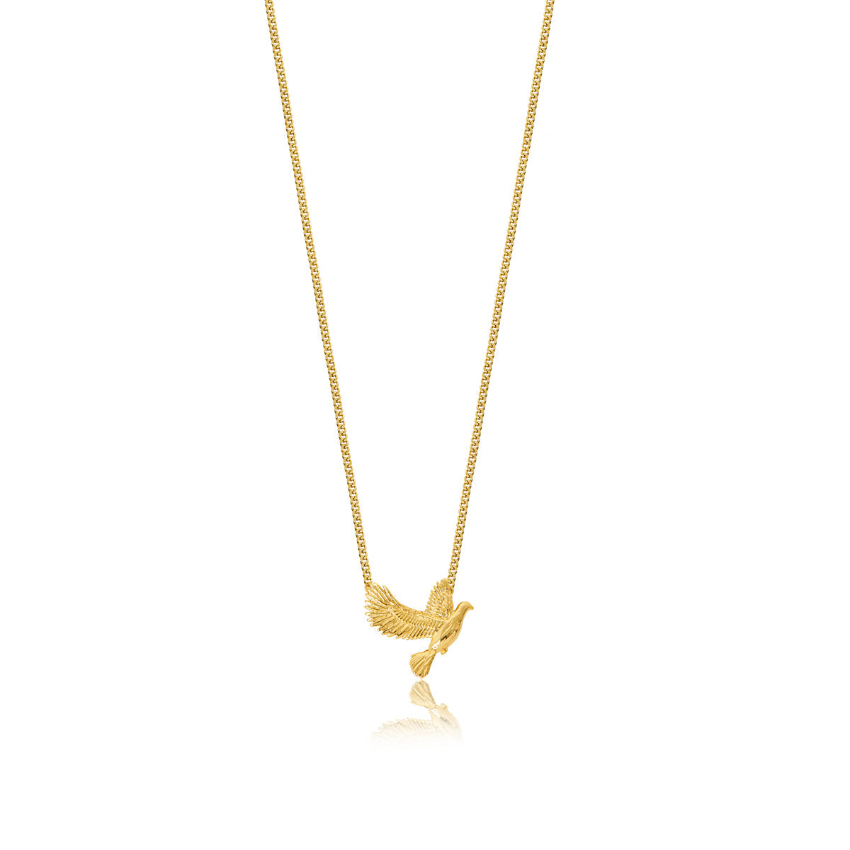 Dove Pendant Necklace - Gold