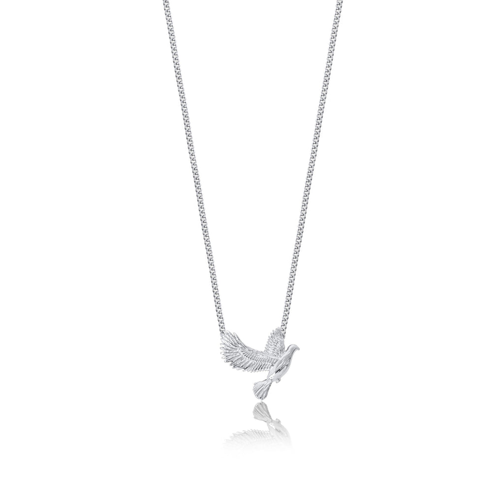 Dove Pendant Necklace - Silver