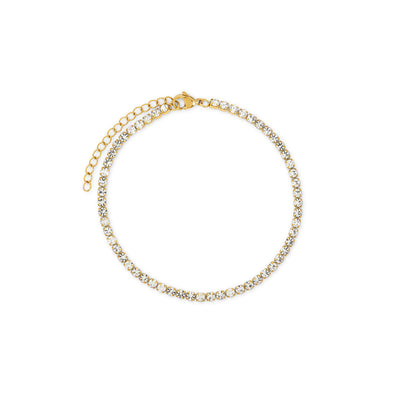Tennis Chain Anklet - Gold