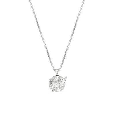 Angel Pendant Necklace - Silver