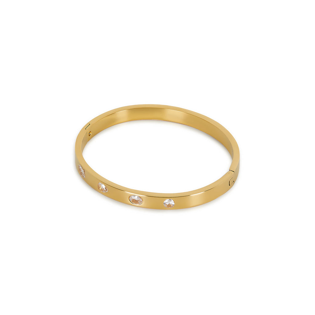 Multi Shape Stone Bracelet - Gold
