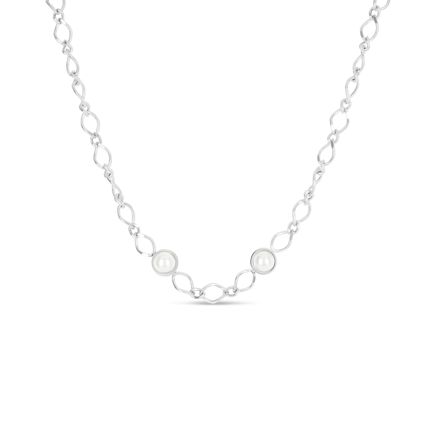Cora Pearl Pendant Necklace - Silver