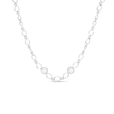 Cora Pearl Pendant Necklace - Silver