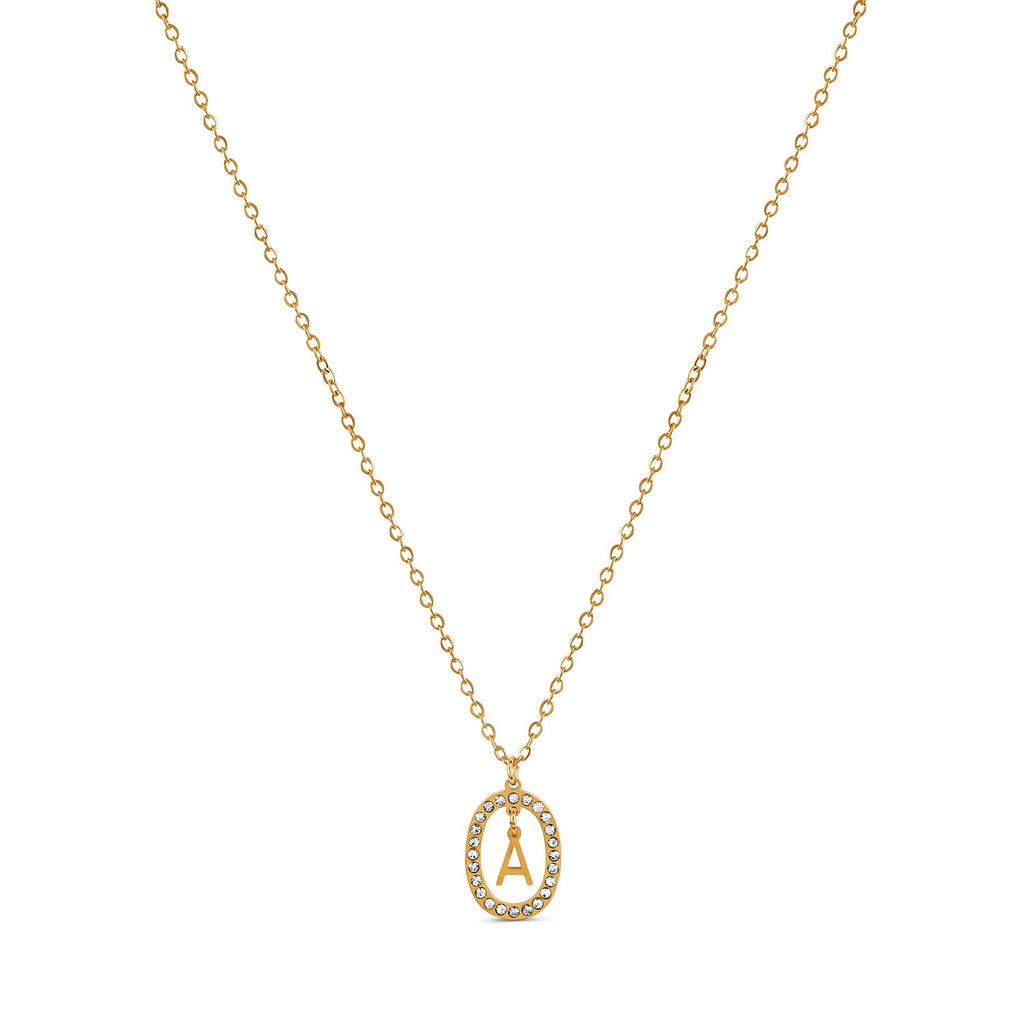 Chandelier Initial Necklace - Gold