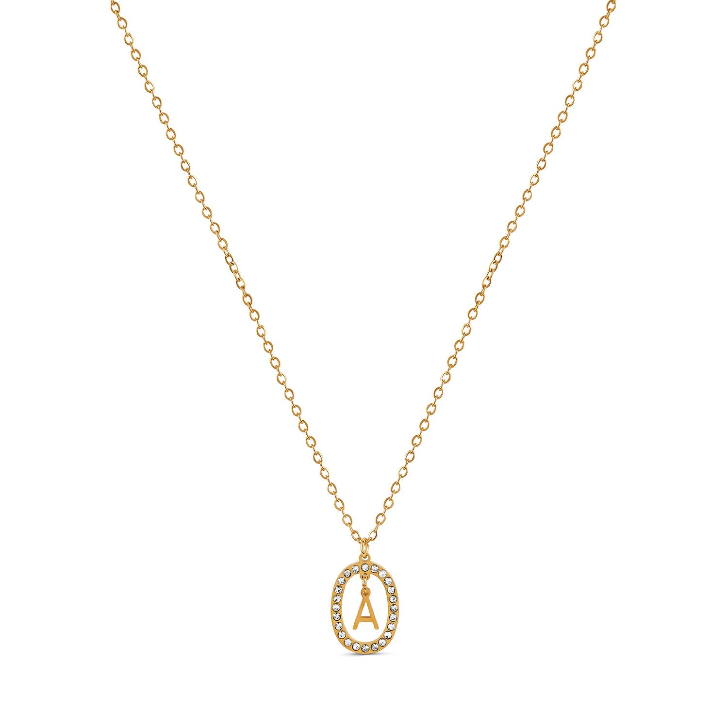 Chandelier Initial Necklace - Gold