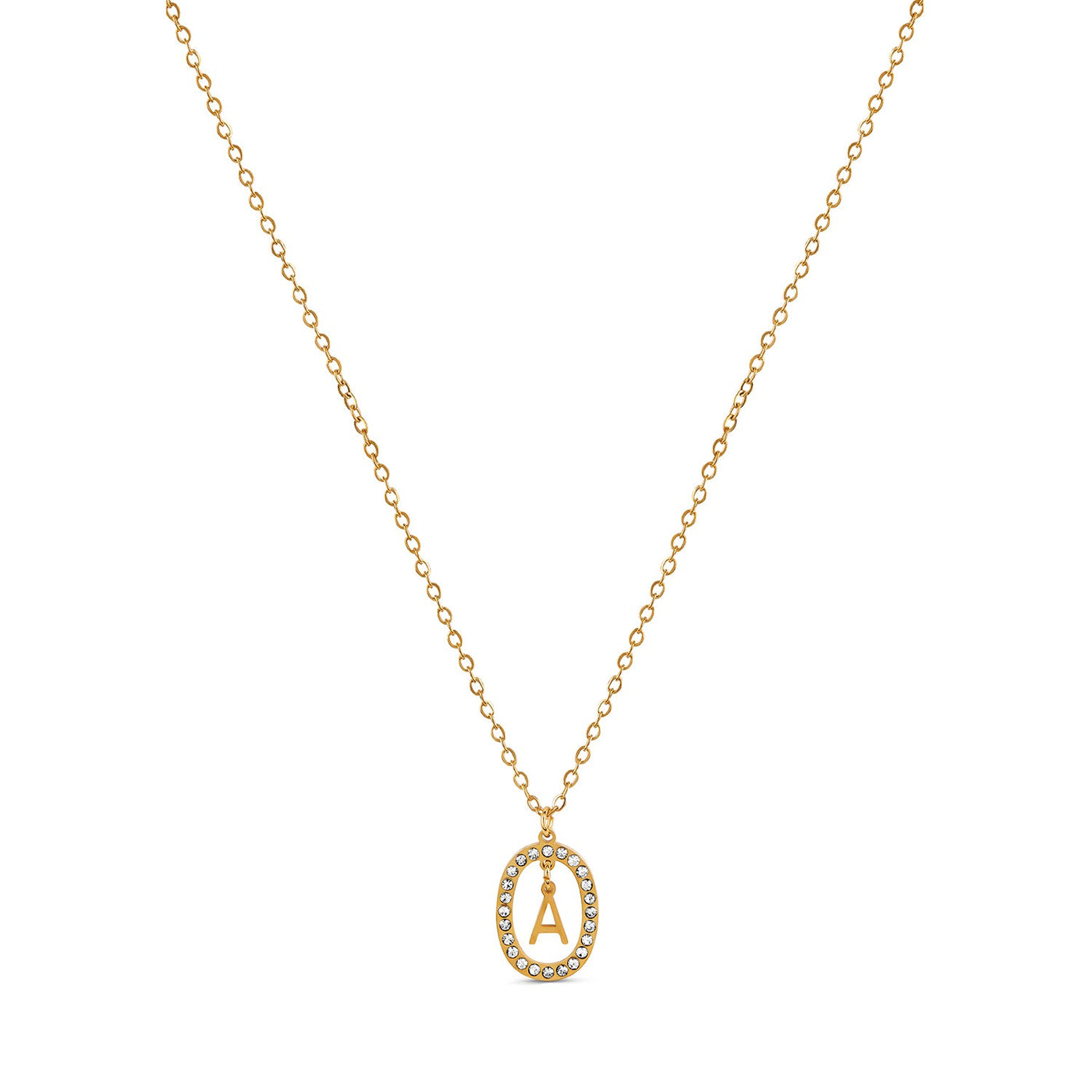 Chandelier Initial Necklace - Gold