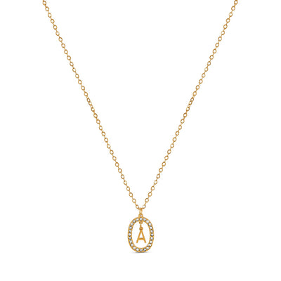 Chandelier Initial Necklace - Gold
