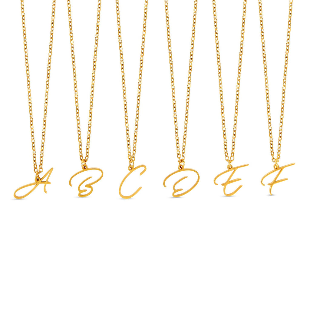 Scripture Initial Necklace - Gold