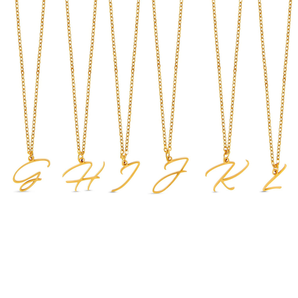 Scripture Initial Necklace - Gold