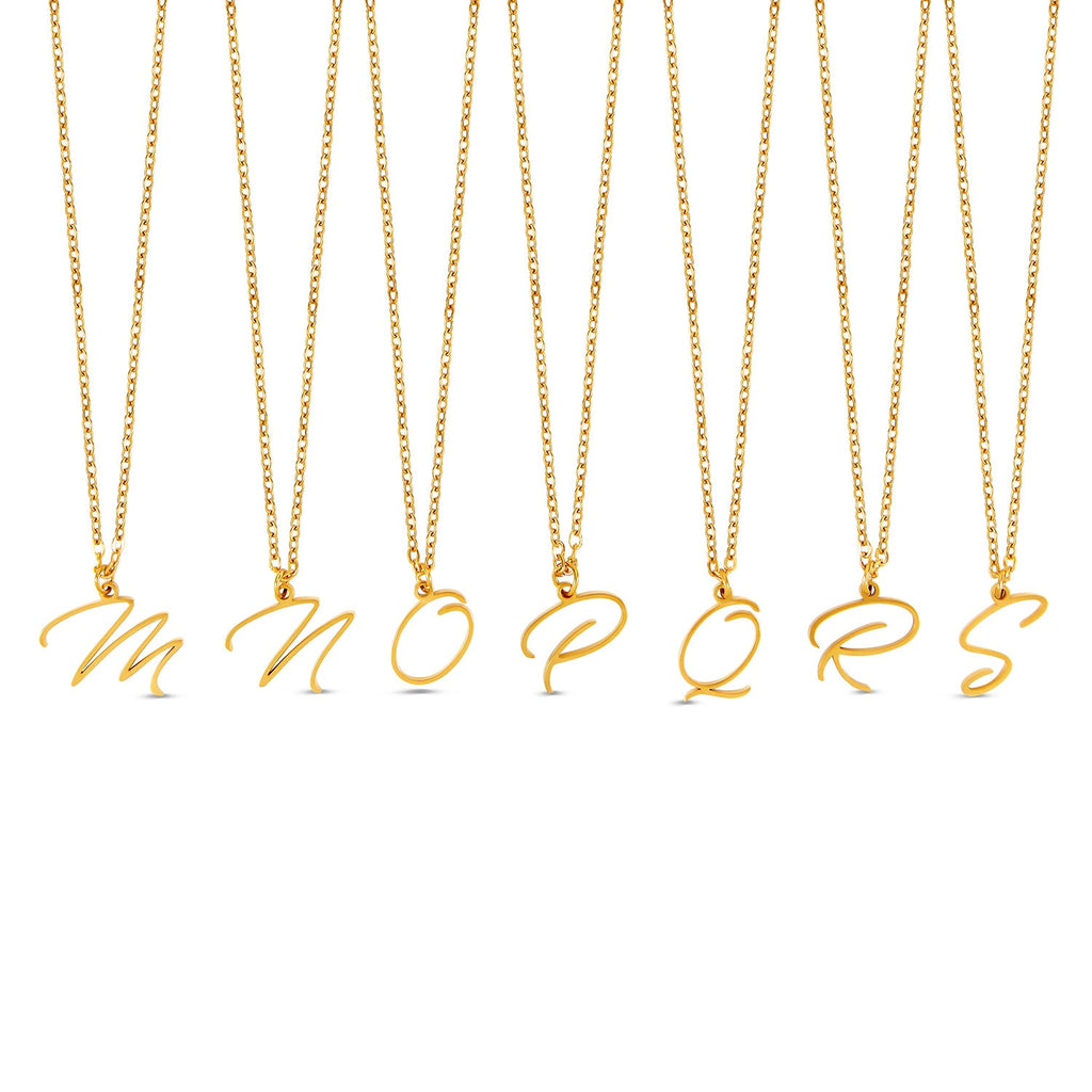 Scripture Initial Necklace - Gold