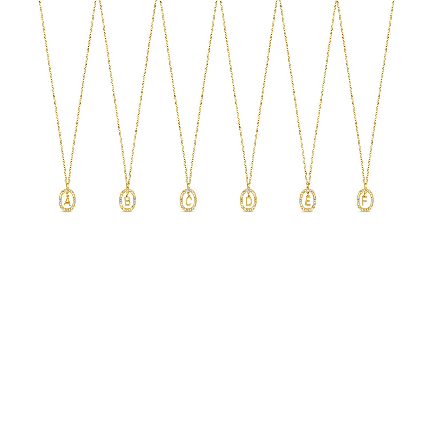 Chandelier Initial Necklace - Gold