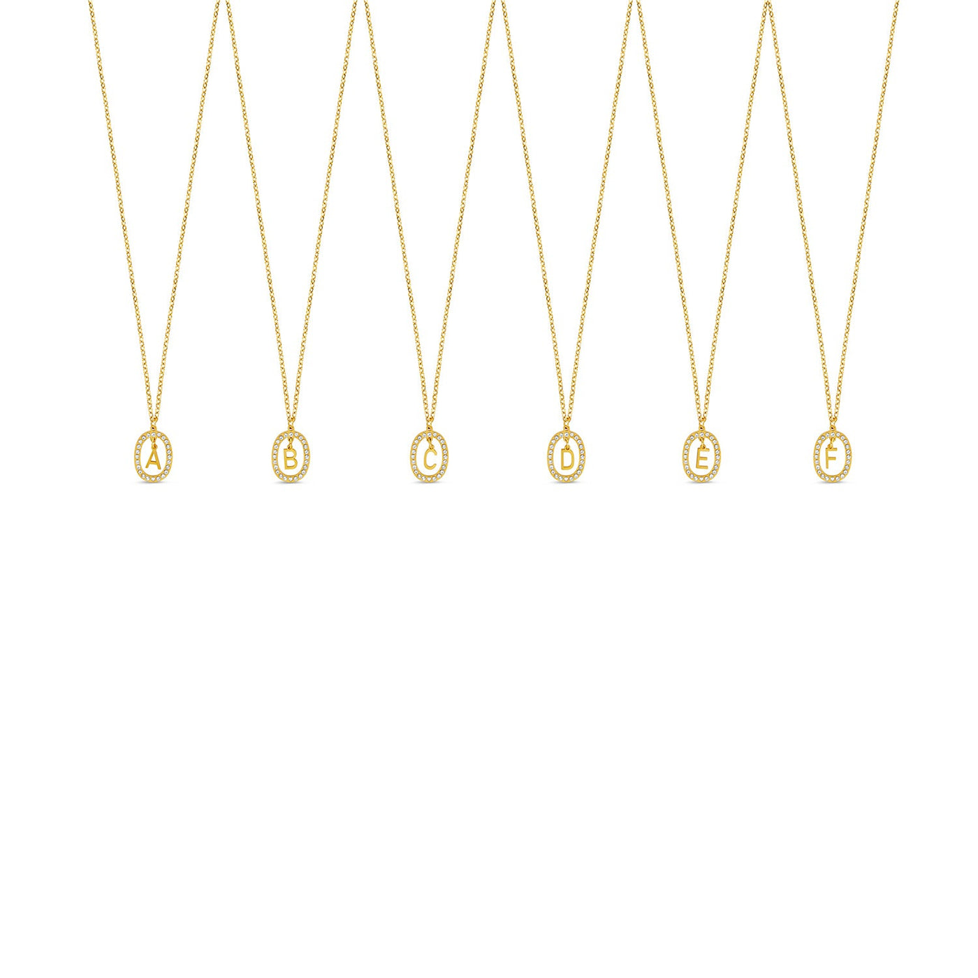 Chandelier Initial Necklace - Gold