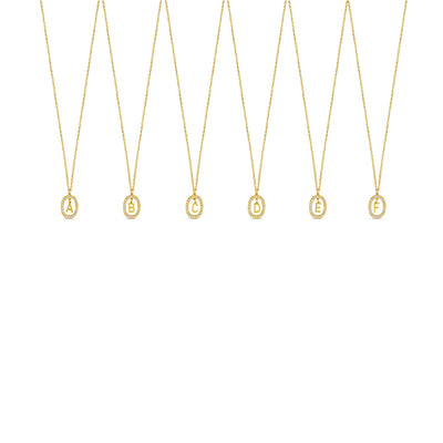 Chandelier Initial Necklace - Gold
