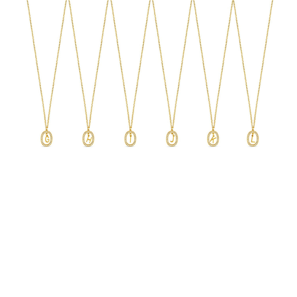 Chandelier Initial Necklace - Gold