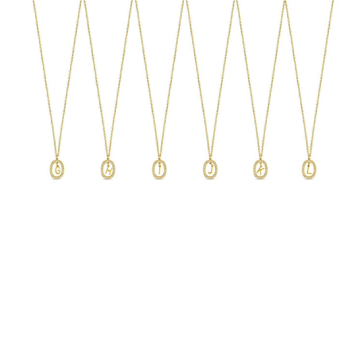 Chandelier Initial Necklace - Gold
