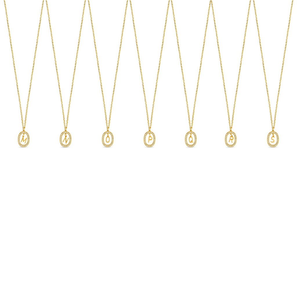 Chandelier Initial Necklace - Gold