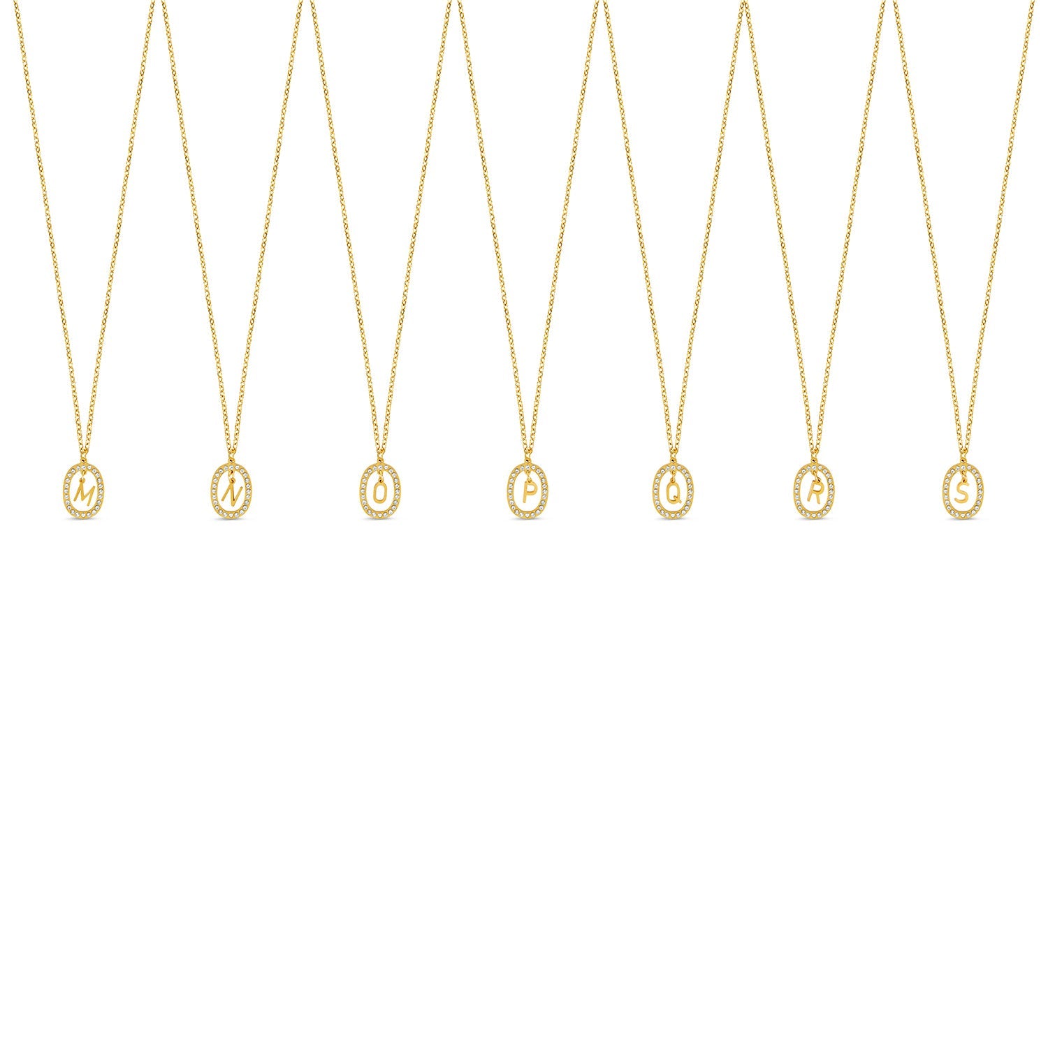 Chandelier Initial Necklace - Gold