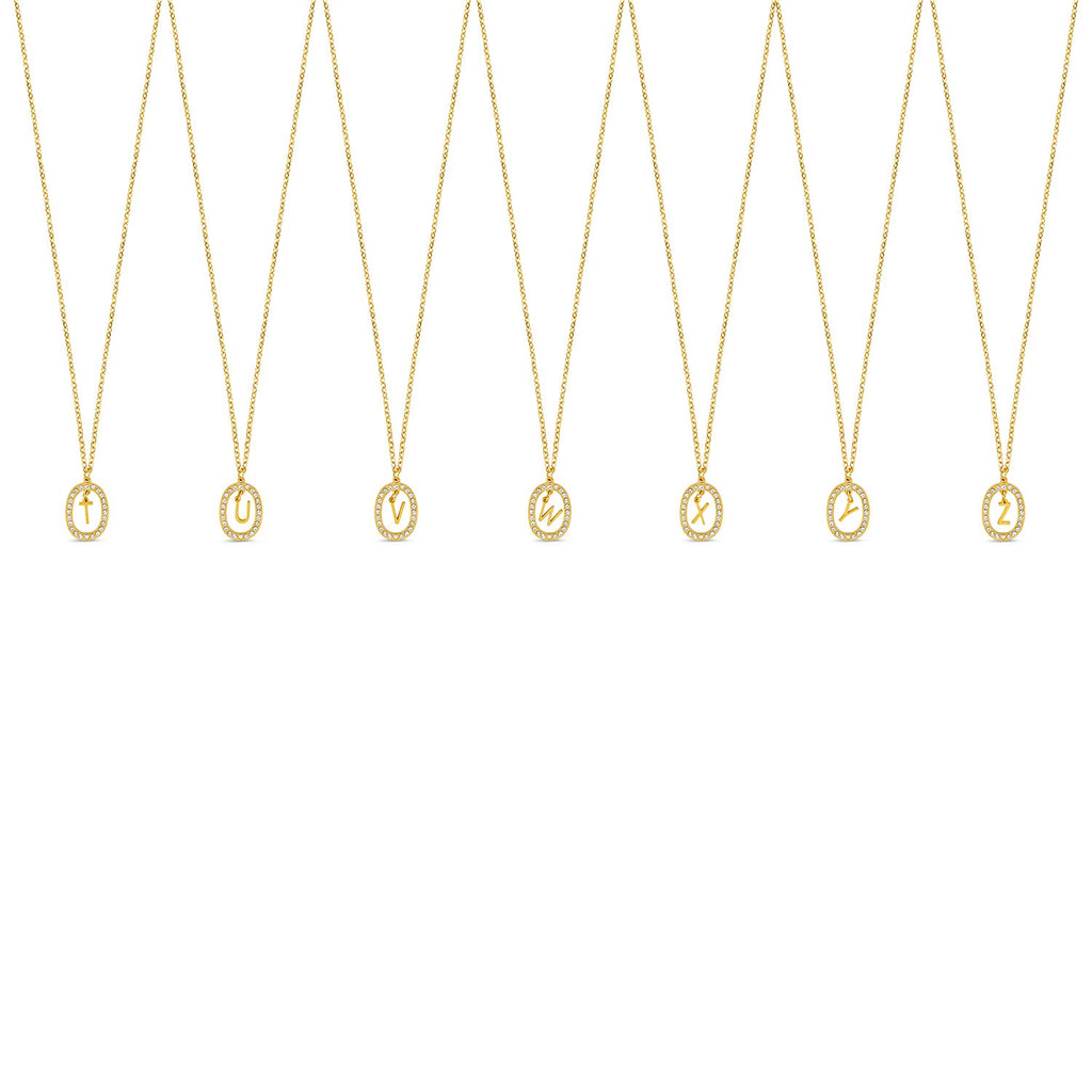Chandelier Initial Necklace - Gold