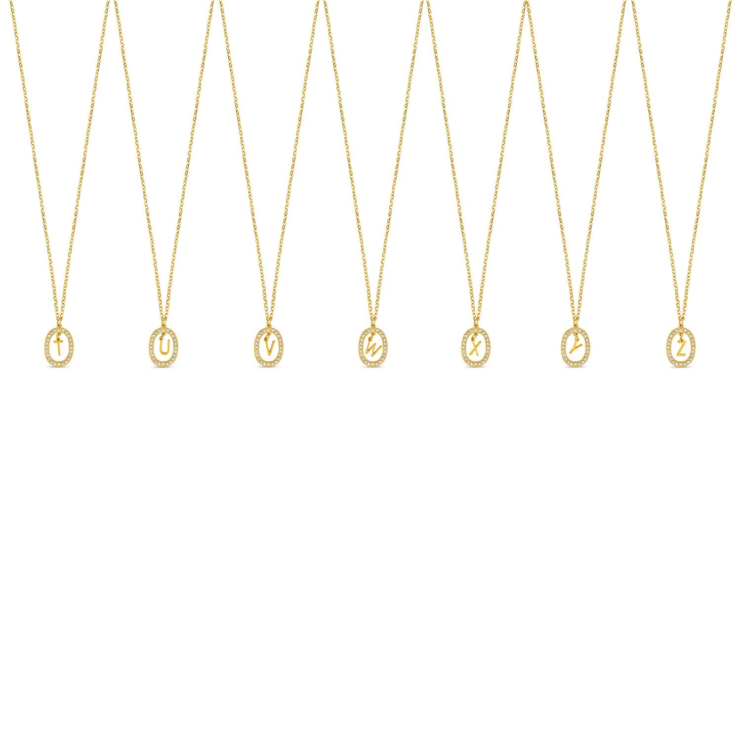 Chandelier Initial Necklace - Gold