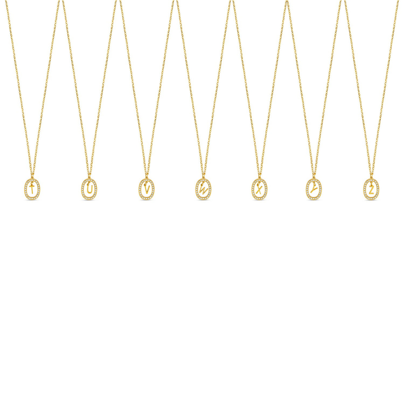 Chandelier Initial Necklace - Gold