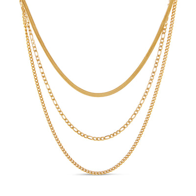 Essential Layered Chain Set - Gold