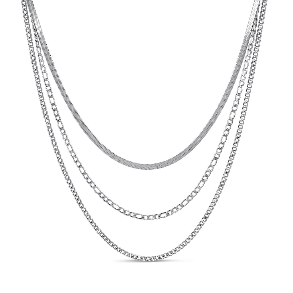 Essential Layered Chain Set - Silver
