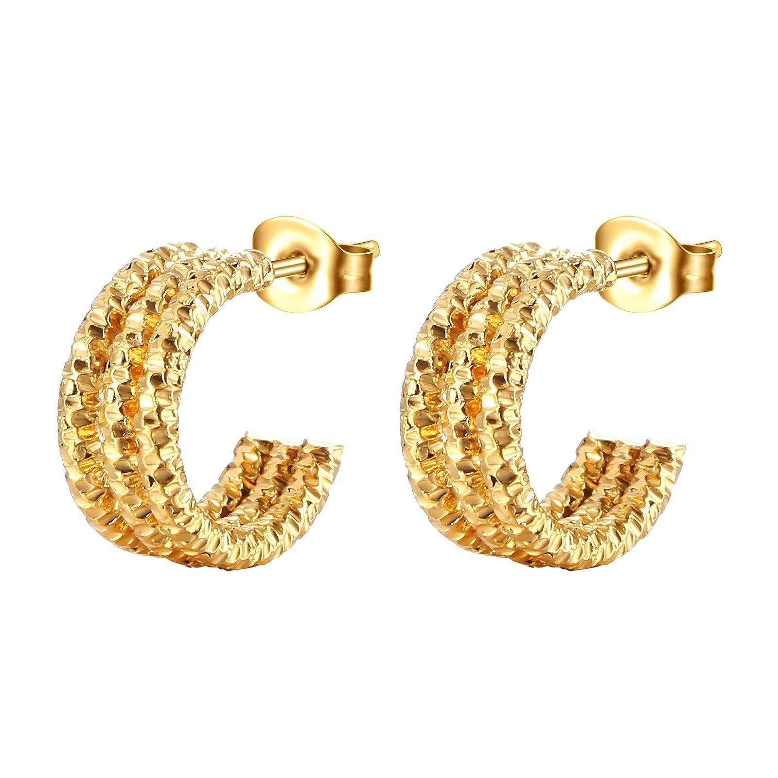 Gold Mirage Hoops