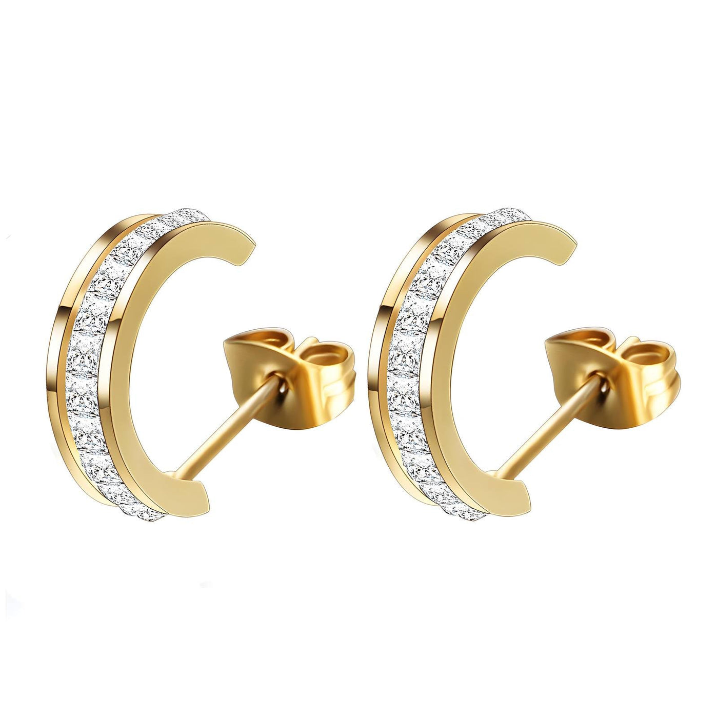 Crystal Arc Studs