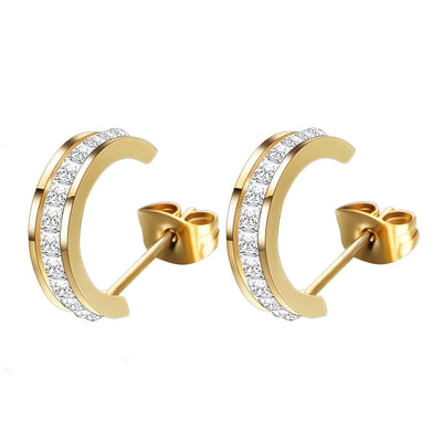 Crystal Arc Studs