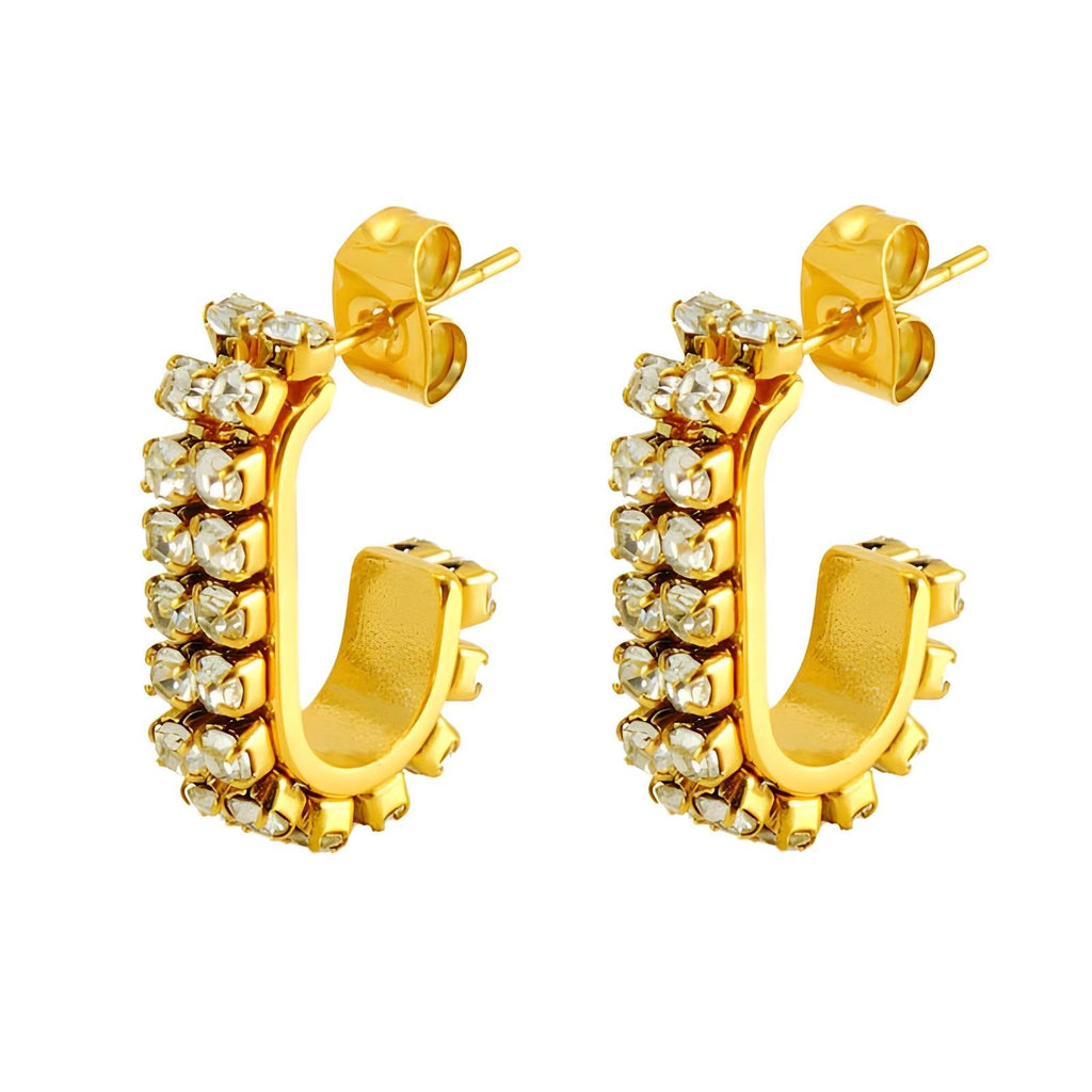 Crystal Edge Hoops