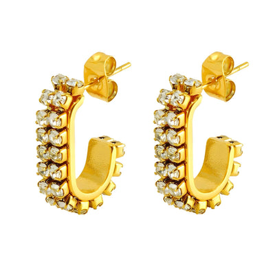 Crystal Edge Hoops