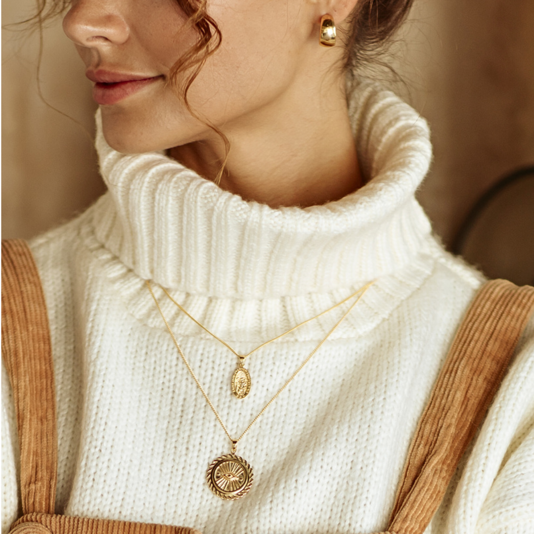 SUZANNE 'PROTECTION' NECKLACE PENDANT - GOLD