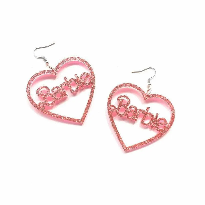 PUSCA Barbie Pink Heart Earrings