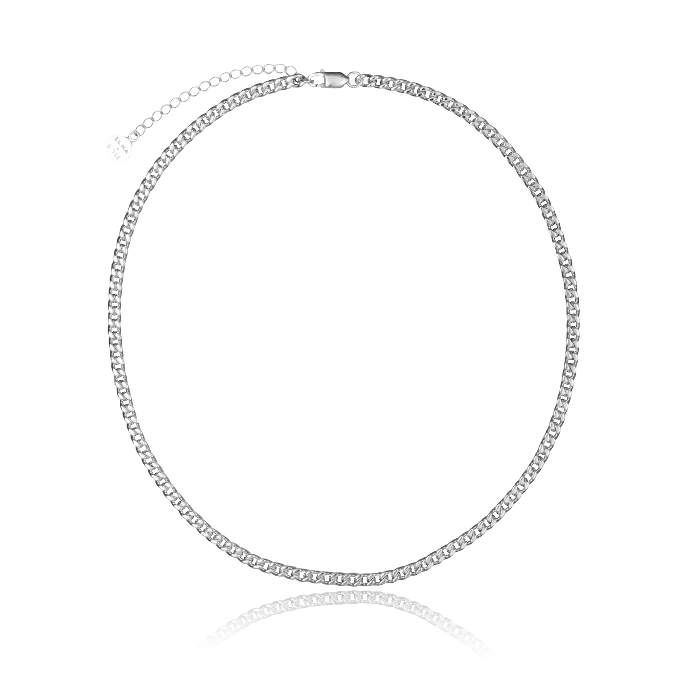 Brooklyn Flat Curb Necklace - Silver