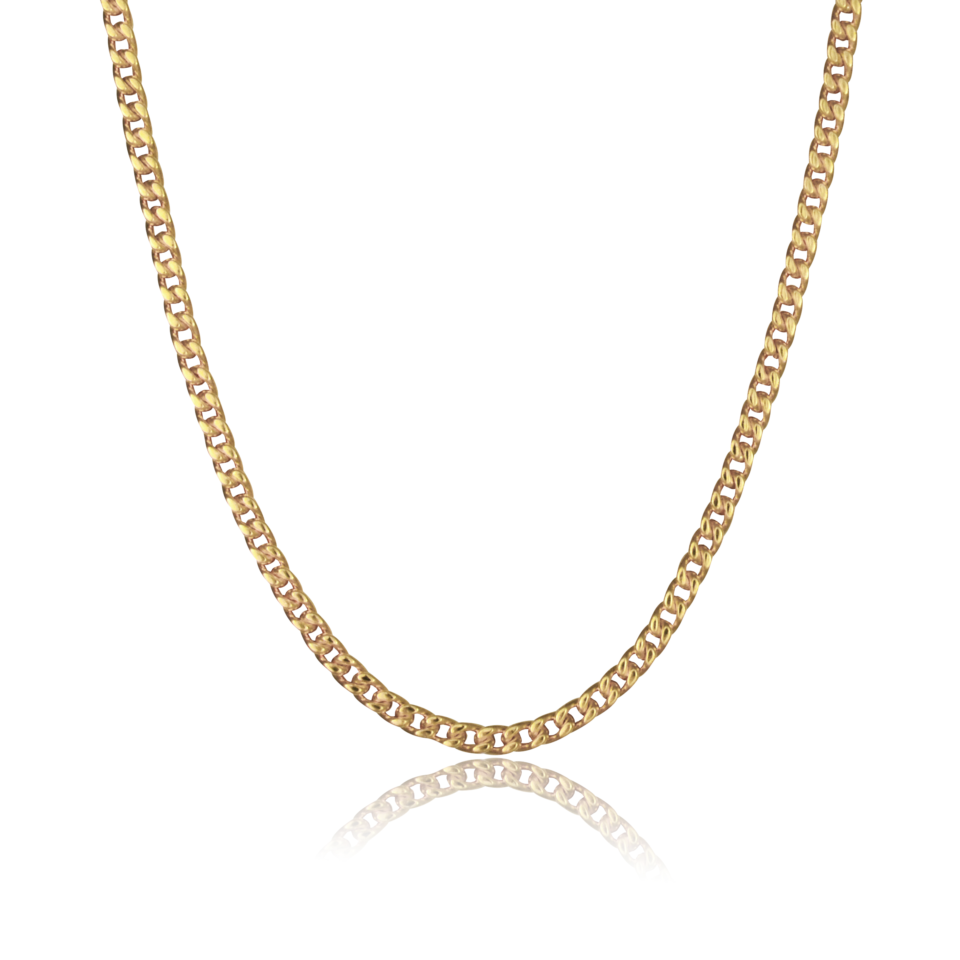 Brooklyn Flat Curb Necklace - Gold
