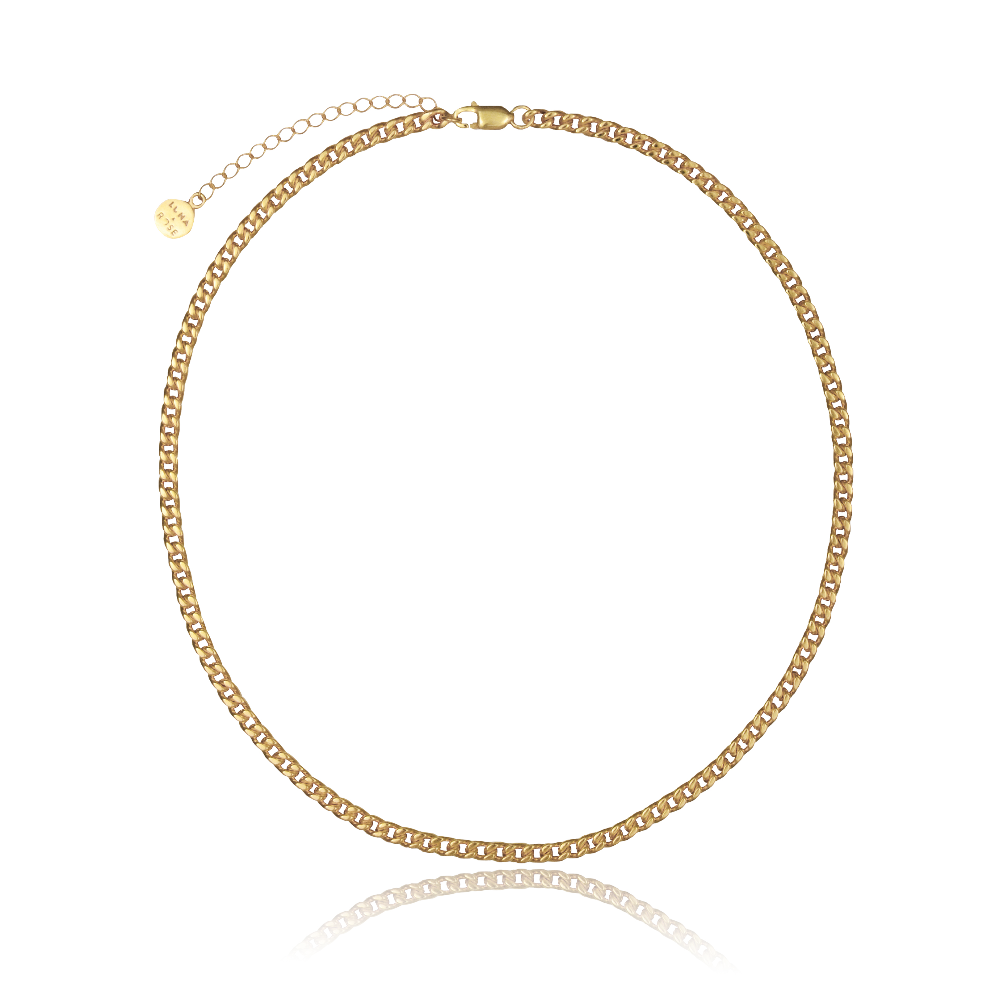 Brooklyn Flat Curb Necklace - Gold