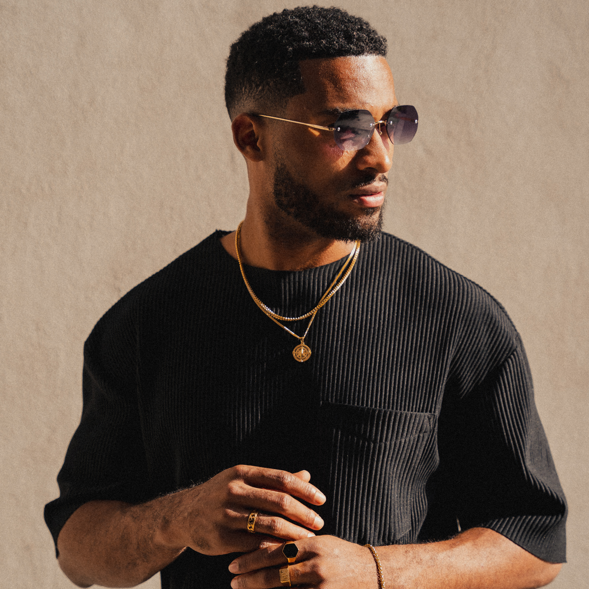 Compass Pendant Necklace - 18K Gold Plated