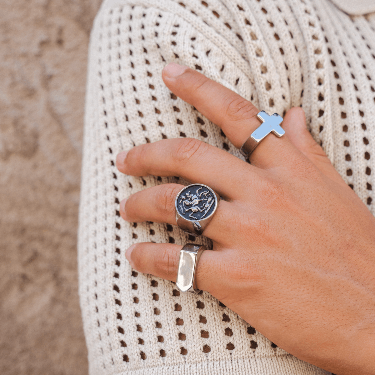 Cross Ring - Silver