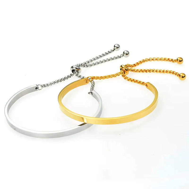 PUSCA Nevaeh Plate Adjustable Bracelet - Gold