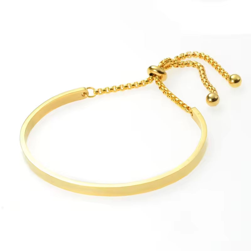 PUSCA Nevaeh Plate Adjustable Bracelet - Gold