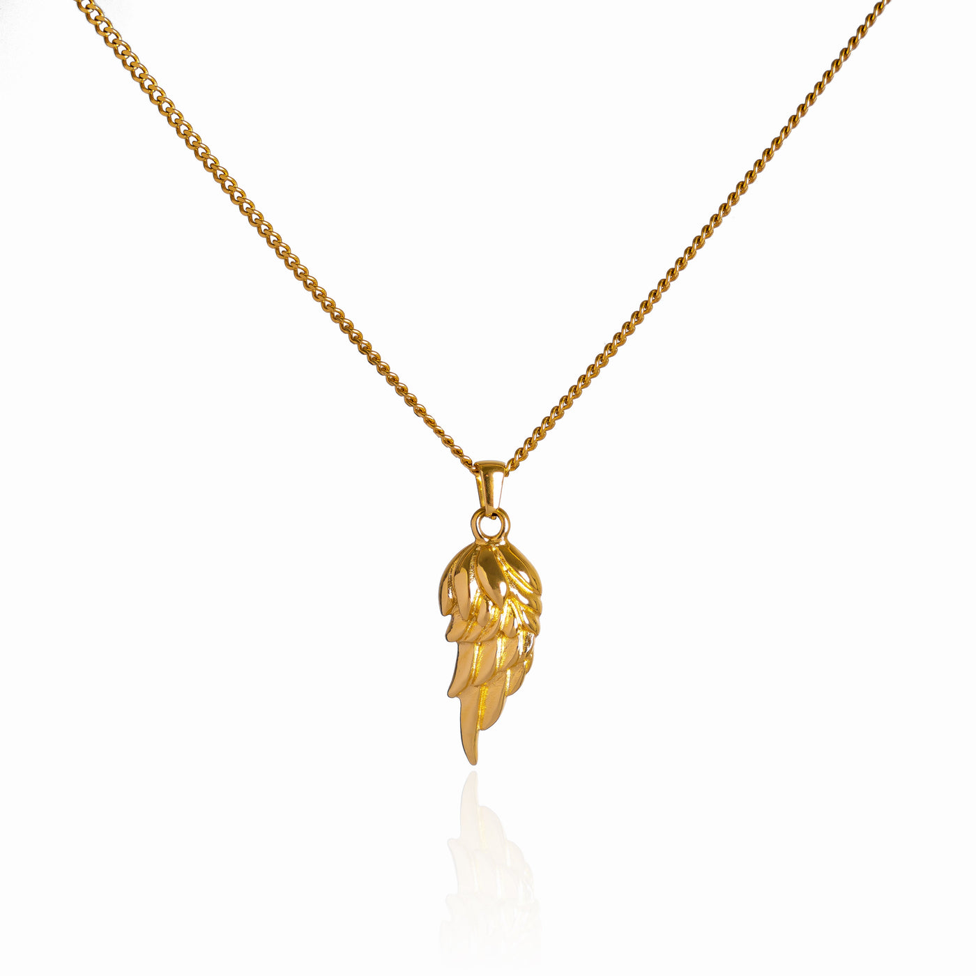 Wing Pendant Necklace - 18K Gold Plated