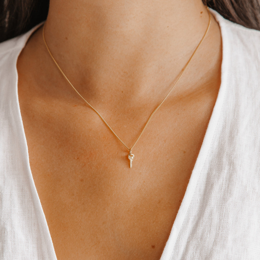 Lock & Key BFF Necklace SET - GOLD