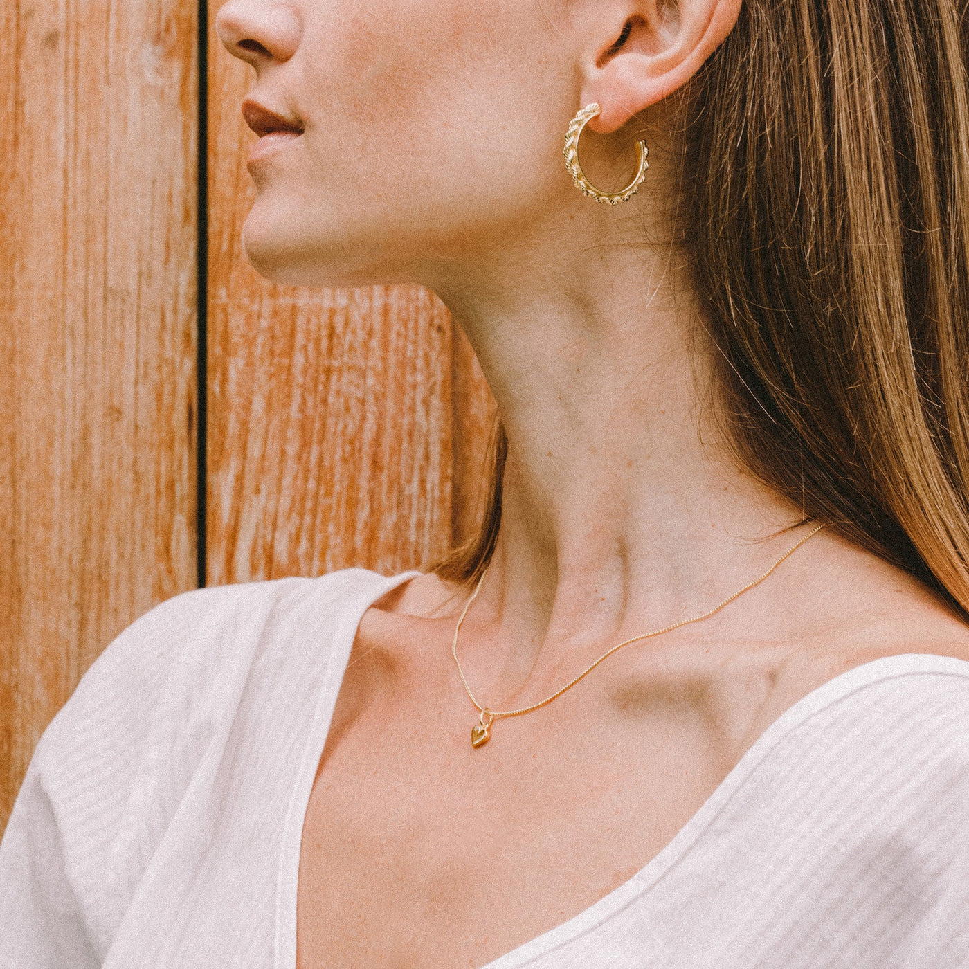 Single Heart of Gold Necklace - (Gold)