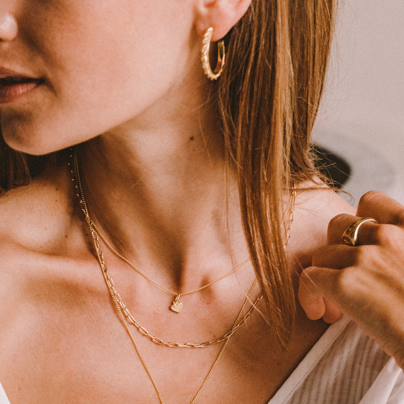 Single Heart of Gold Necklace - (Gold)