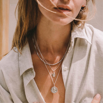 Bahama Box Chain Necklace - Silver