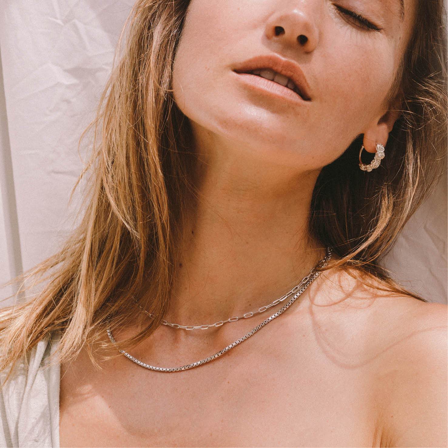 Bahama Box Chain Necklace - Silver