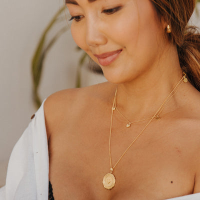 SERENA 'LOVE' NECKLACE PENDANT - GOLD